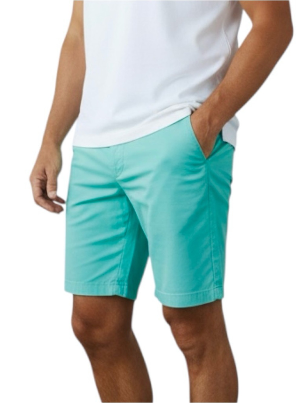 Quiet Storm Shorts Teal Pockets Chino Flat Front Sz 38x8